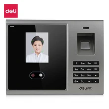Deli face recognition attendance machine Biometric 3749 fingerprint password pattendance access control intelligent facial fingerprint id carddoor access control password fingerprint time attendance threatens anti dismantlement unlock illegally alarm