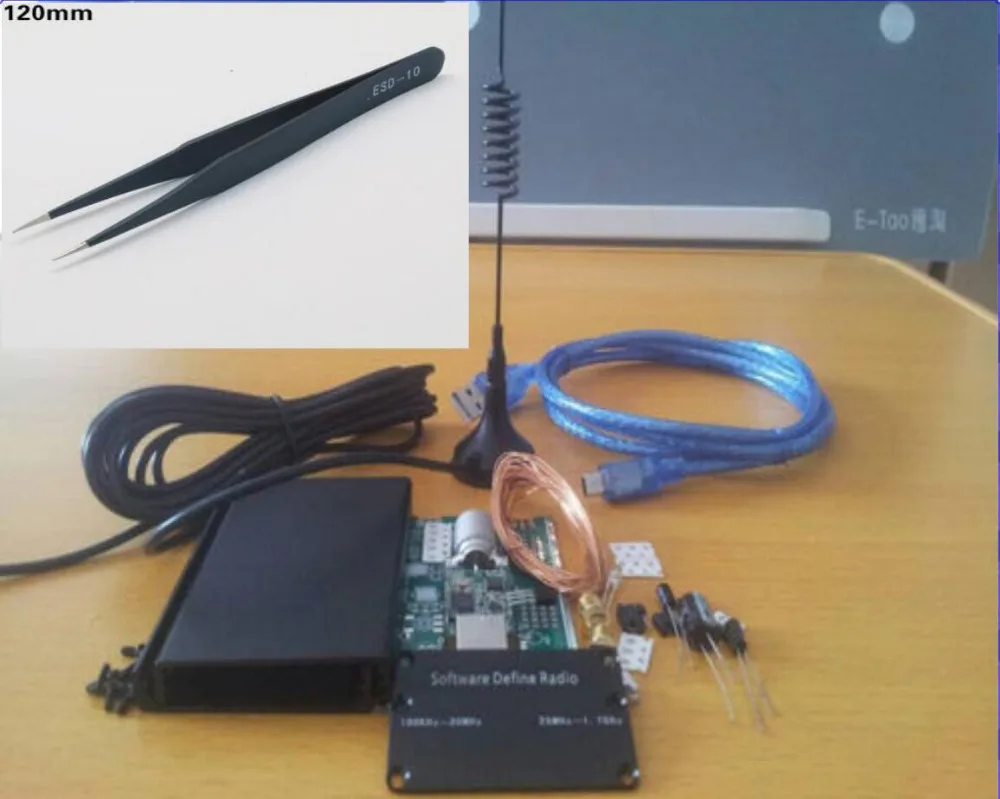 Новые наборы DIY 100 кГц-1,7 ГГц УФ HF RTL-SDR USB тюнер приемник/R820T+ 8232 CW FM