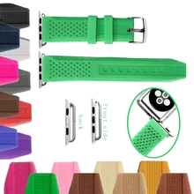 38 мм Аквамарин Цвет силиконовая форма-украшение для торта хороший сменный ремешок для наручных часов для Apple iWatch WB1101W38JB