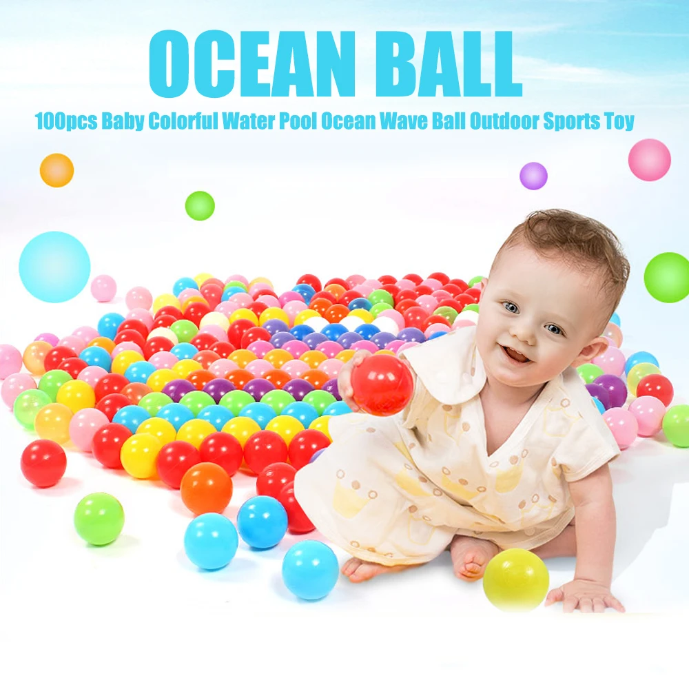 

High Quality 100Pcs Plastic Balls Colorful Ocean Balls Soft Toy Balls Baby Kid Swim Toy For Children Gift Ocean Wave Ball Toys