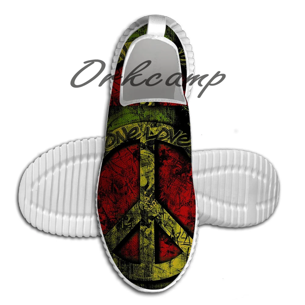 

Rasta 3D Peace Sign One Love Graffit Running pool party Shoes Walking Shoes Summer Comfortable light weight Jogging Yoga shoes