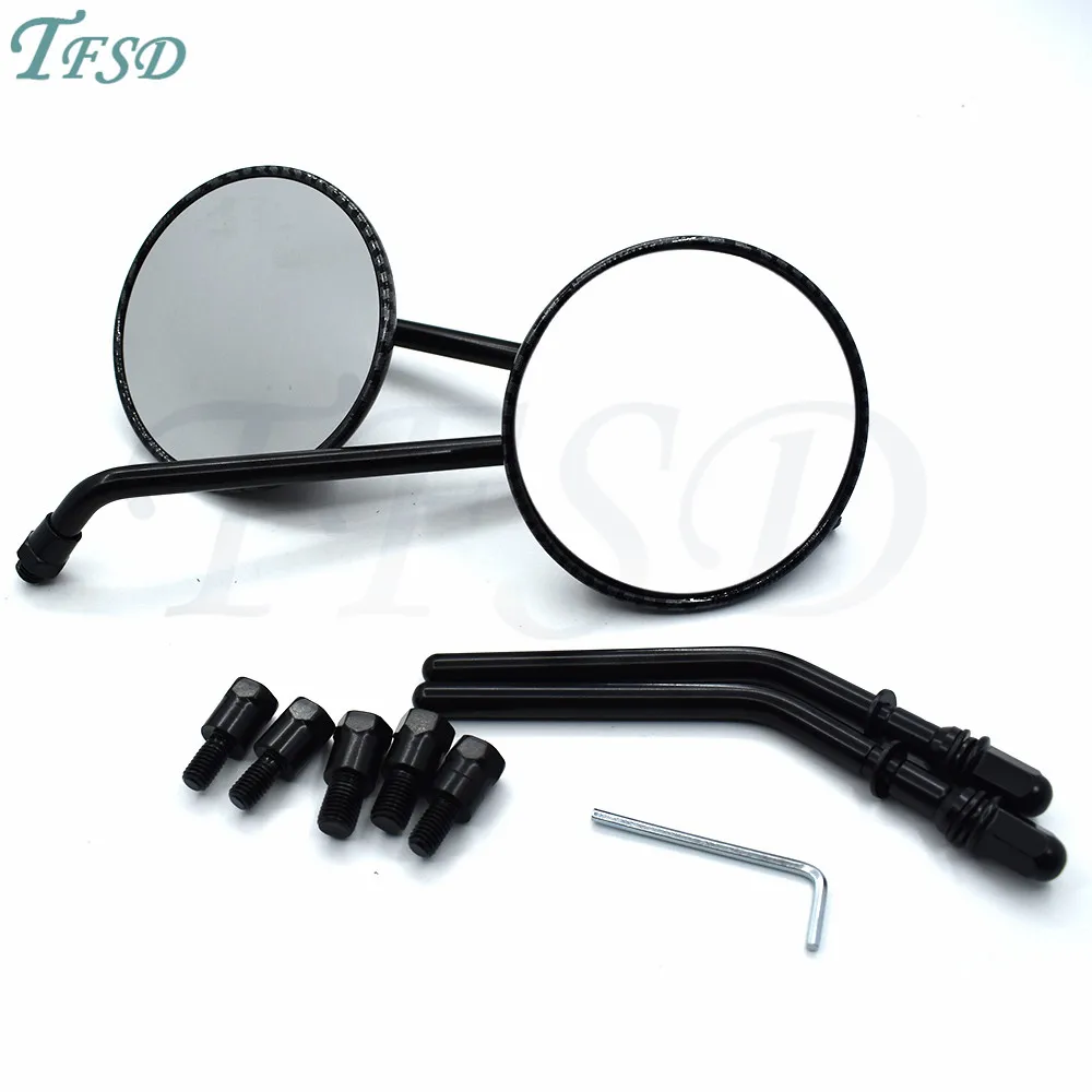 

Motorcycle fashion Round Mirrors motorcbike Rearview Mirrors Racing Sport Bike Rear View Mirror For Suzuki SFV650 GLADIUS