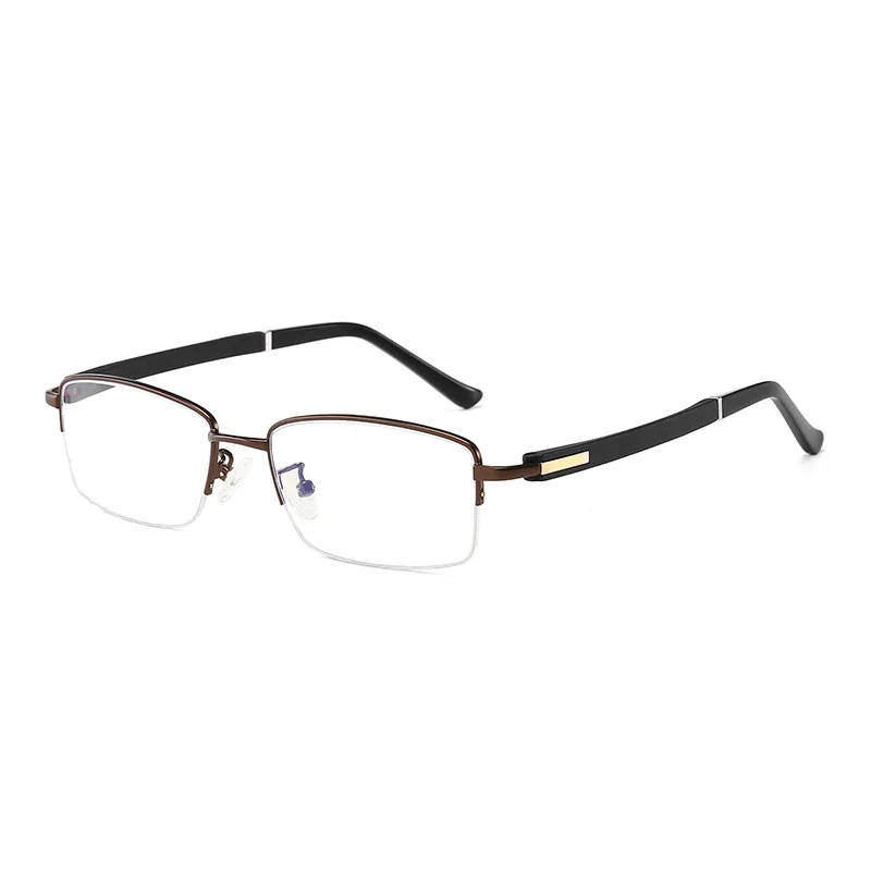 Rezept Rahmen Objektiv Semi Glasse brown Oculos Opticas Brillen rahmen Montage Gafas Licht Gläser Tr90 gray De blau Schwarzes Lentes Anti gold aq0pBaZr