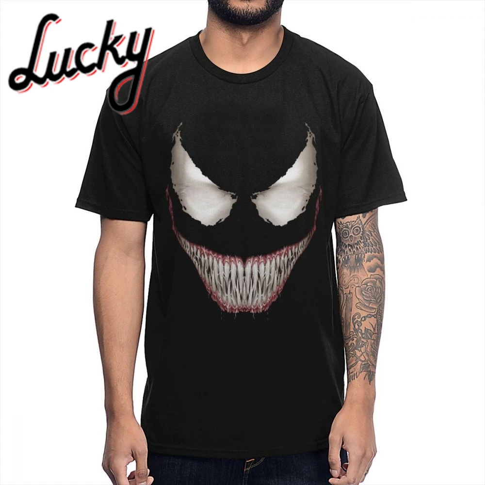 Crewneck Venom Smile Alien футболка Повседневная Мужская мягкая La Camiseta дизайн для унисекс |