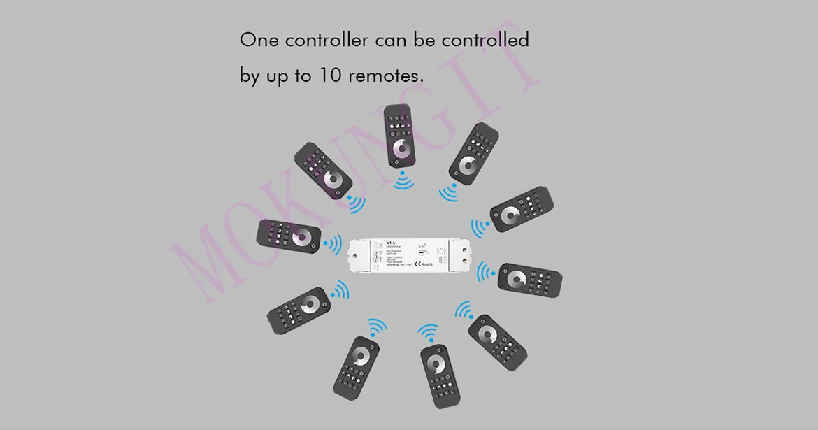 1CH* 15A 12-24VDC CV контроллер(Push Dim) V1-L диммер V1-L контроллер