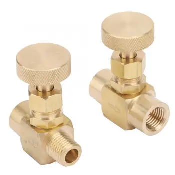 

Industrial High Pressure Brass Instrument Needle Control Valve 1/4" NPT 60 Degree Thread Angle Valve