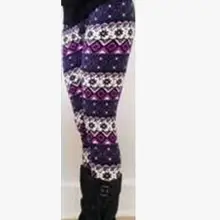 1 шт./лот, рождественские леггинсы для женщин, женские повседневные Эластичные Обтягивающие эластичные рождественские леггинсы с принтом