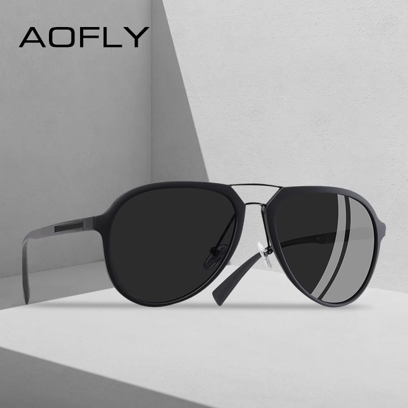 

AOFLY BRAND DESIGN Polarized Sunglasses Men Vintage Driving Classic Sunglasses Women TR90 Frame Goggles UV400 AF8101