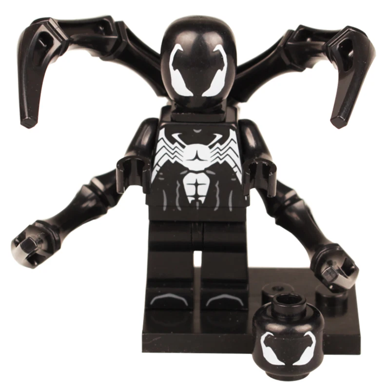 

Bricks Dolls Venom Venompool Action Figure Eddie Avengers Iron Man Spider-Man Super Heroes Falcon Building Block Christmas Gifts