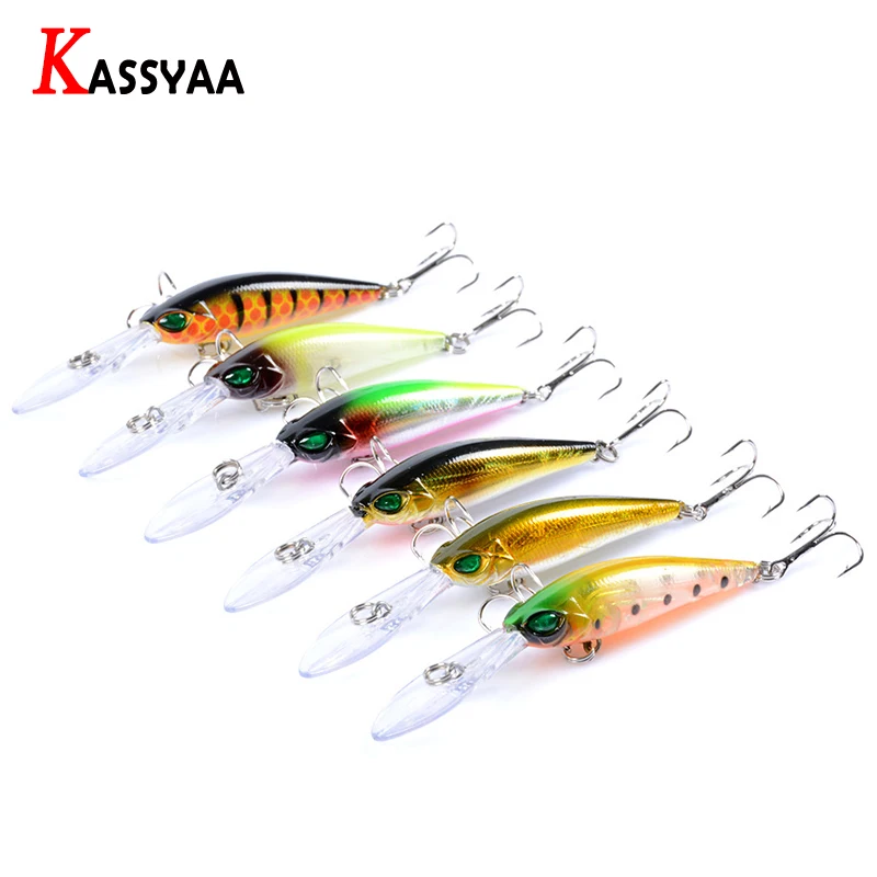 

KASSYAA Minnow Floating Lures Kit 94mm 6.2g Topwater Fishing Baits Quality Wobblers Bass Hard Bait Crankbait Pike Carp Leurre