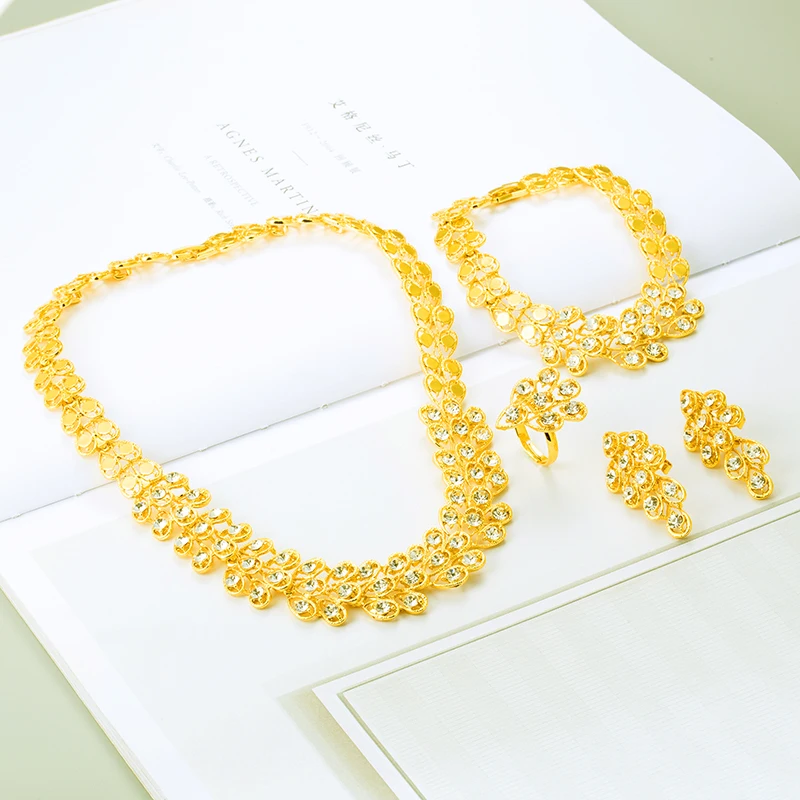 Африканский Золотой Цвет эфиопские ювелирные изделия Эритрея Habesha суданский набор Свадебные ювелирные изделия кулон ожерелье серьги арабские для женщин
