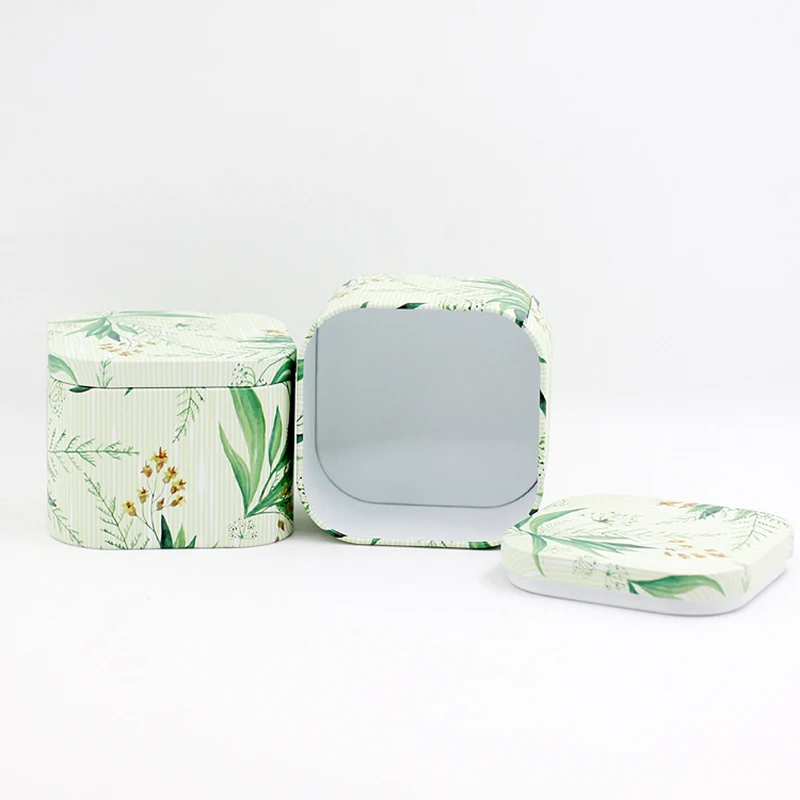 

Xin Jia Yi Mini Square Tinplate Tea Box Popular Chinese Style Coffee Candy Christmas Gift Storage Box Cheap Price Factory Direct
