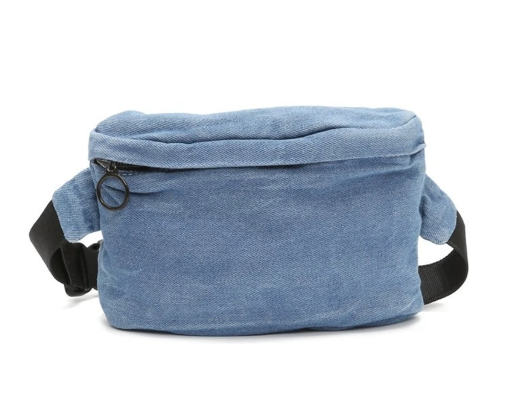 Vogue Solid Funny Pack Blue Soft Denim Belt Waist Bag Comfort Wearing  Lightweight Bum Bag for Running Hiking Cycling|Waist Packs| - AliExpress