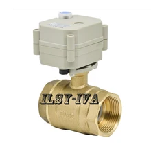 Двухходовой DN32 латунный моторизованный шаровой клапан, AC/DC 9~ 24 V моторизованный шаровой клапан с функцией сигнала отзывы