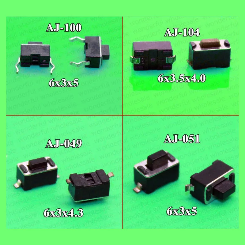  20pcs 6x6x3mm widely used in Asus Lenovo laptops commonly switch button touch switch micro switch 5-pin