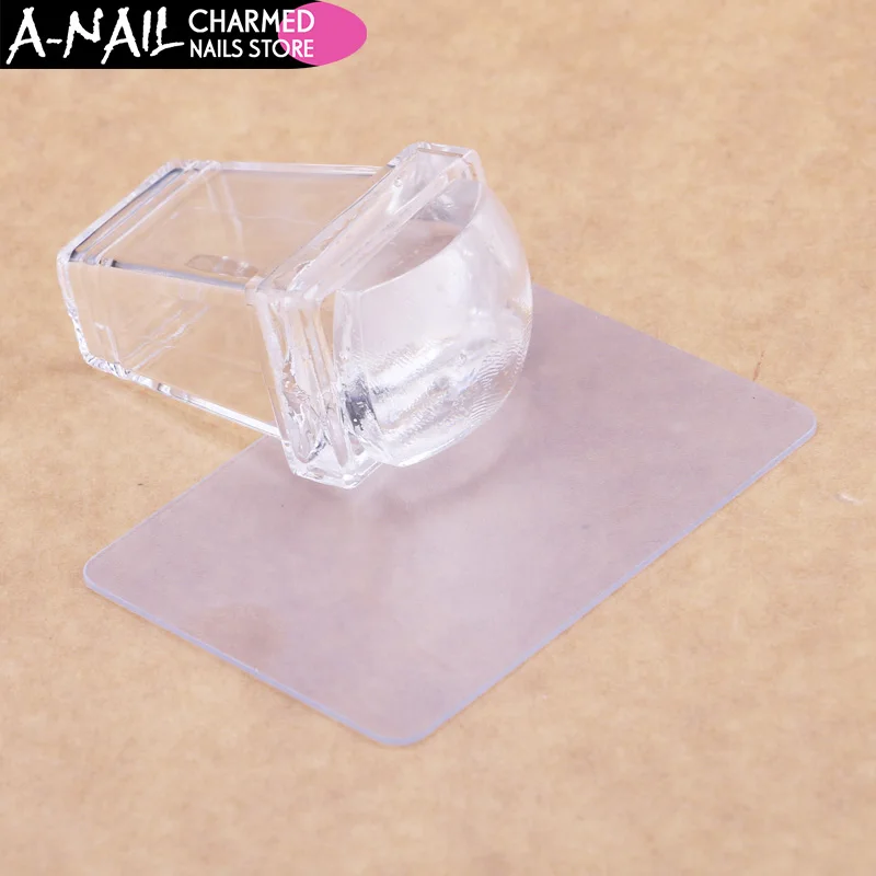 

NEWBY 3.5cm Nail Art Templates Clear Jelly Stamper Transparent Nail Stamping Stamp Scraper Accessories Tools Hight Quality
