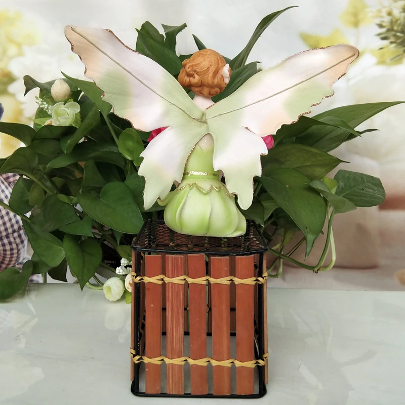 Цветок фея DIY статуэтки смолы ангел домашний декор миниатюрные Свадебные украшения красивая девушка подарки на день рождения