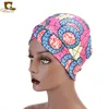 Turban multicolore pour femmes, imprimé africain, long foulard, Design géométrique, bandana, accessoires pour cheveux ► Photo 2/6