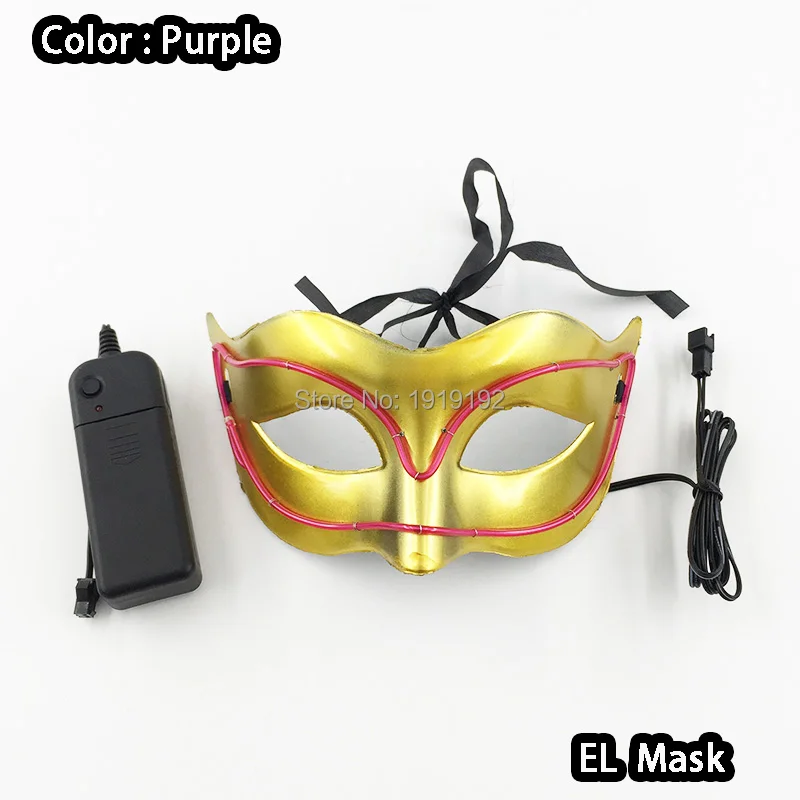 Women Sexy Cosplay Half Eyes Mask Bunny Fox Animal Mask Masquerade LED Glasses Carnival Fancy Glow Party Supplies