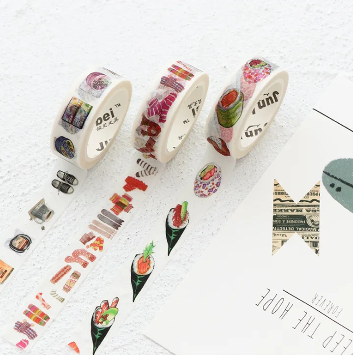 1 шт./компл. милые DIY конфета, цветок 7 м Васи клейкие ленты маскирующие ленты японские новые наклейки прикольная лента Канцтовары Школьные принадлежности
