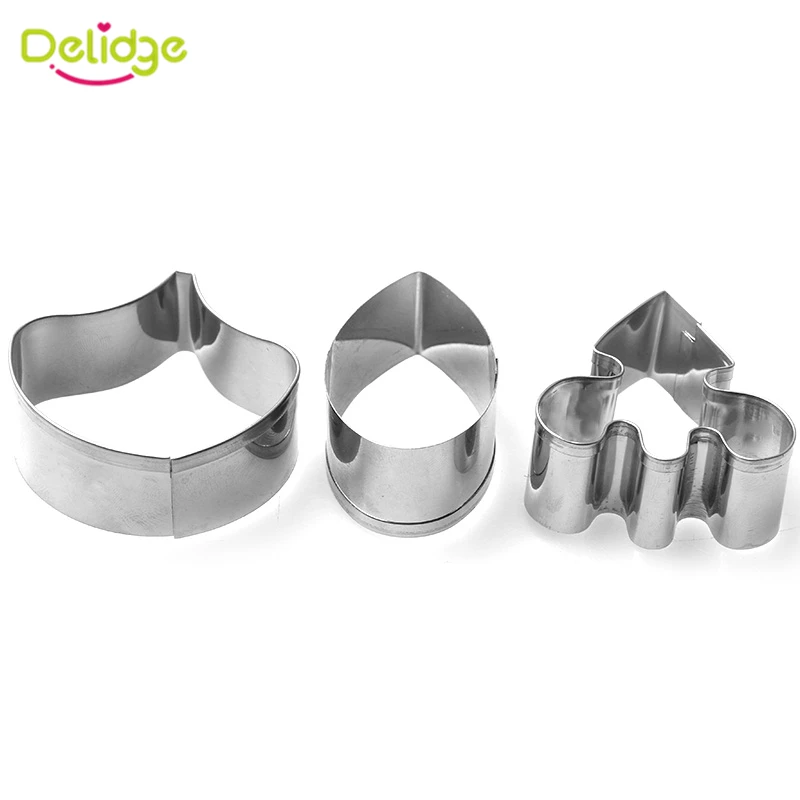 Delidge 3 шт./компл. резак для печенья из нержавеющей стали 3D в виде бабочки орхидеи