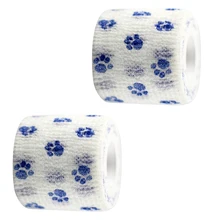 2Pcs First Aid Medical Self-Adhesive Elastic Bandage Gauze Tape White Blue non-woven fabric self adhesive bandage