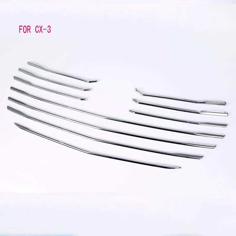 

Chrome Front Air Grille Bumper Strips Cover Trim Fit For Mazda CX-3 CX3 2015-2018