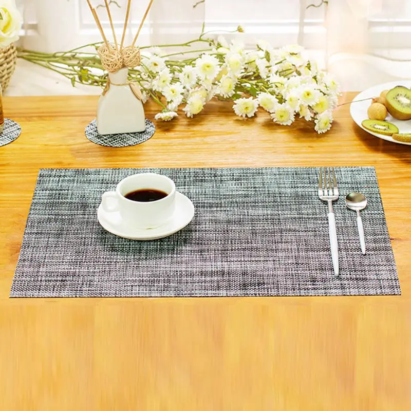 45*30CM Table Mat Non Slip Placemat Braided Heat Insulation Antiskid