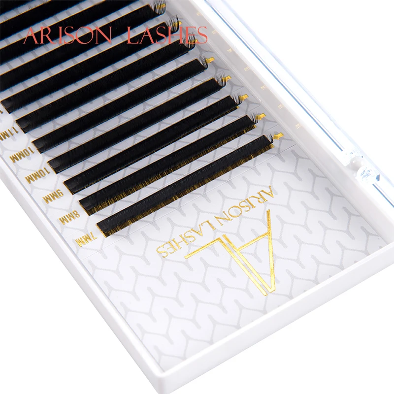 

All sizes false eyelash extensions mink black material CD Curls 1 tray/Lot