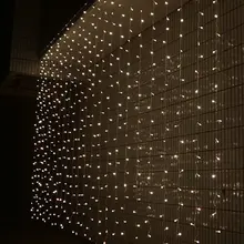 300 светодиодов сказочная гирлянда сосулька занавес свет 3 м x 3 м 300 лампочки Рождество Свадьба Сад вечерние гирлянды Декор 220 В-теплый белый