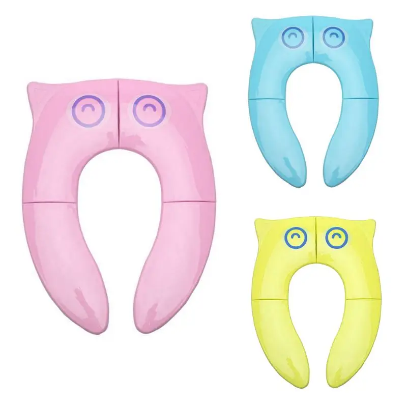 Folding Non Slip Plastic Toilet Seat Pads Travel Portable Reusable Potty Training Seat Covers Liners Babies Toddlers Kids Acces