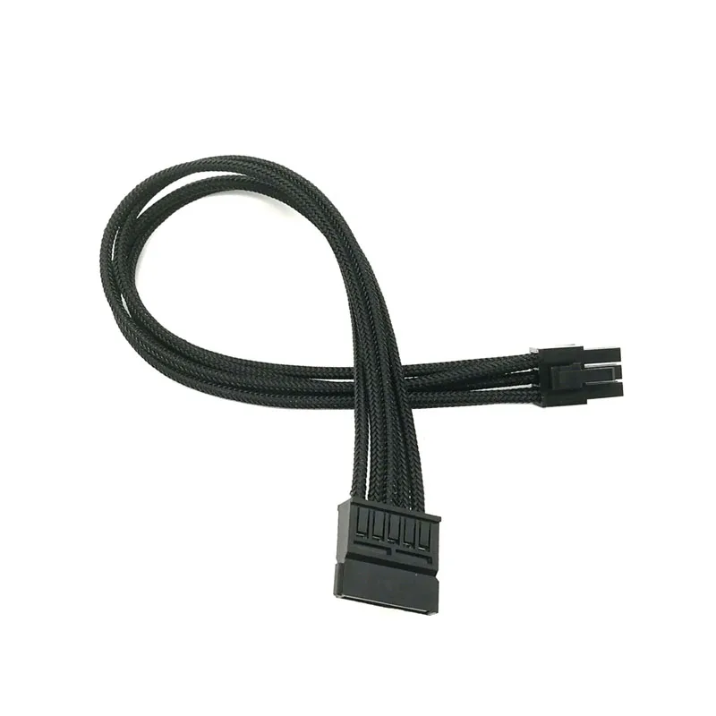 Único Sleeved Modular Power Cabo para Corsair tipo 6pin para Sata 18awg