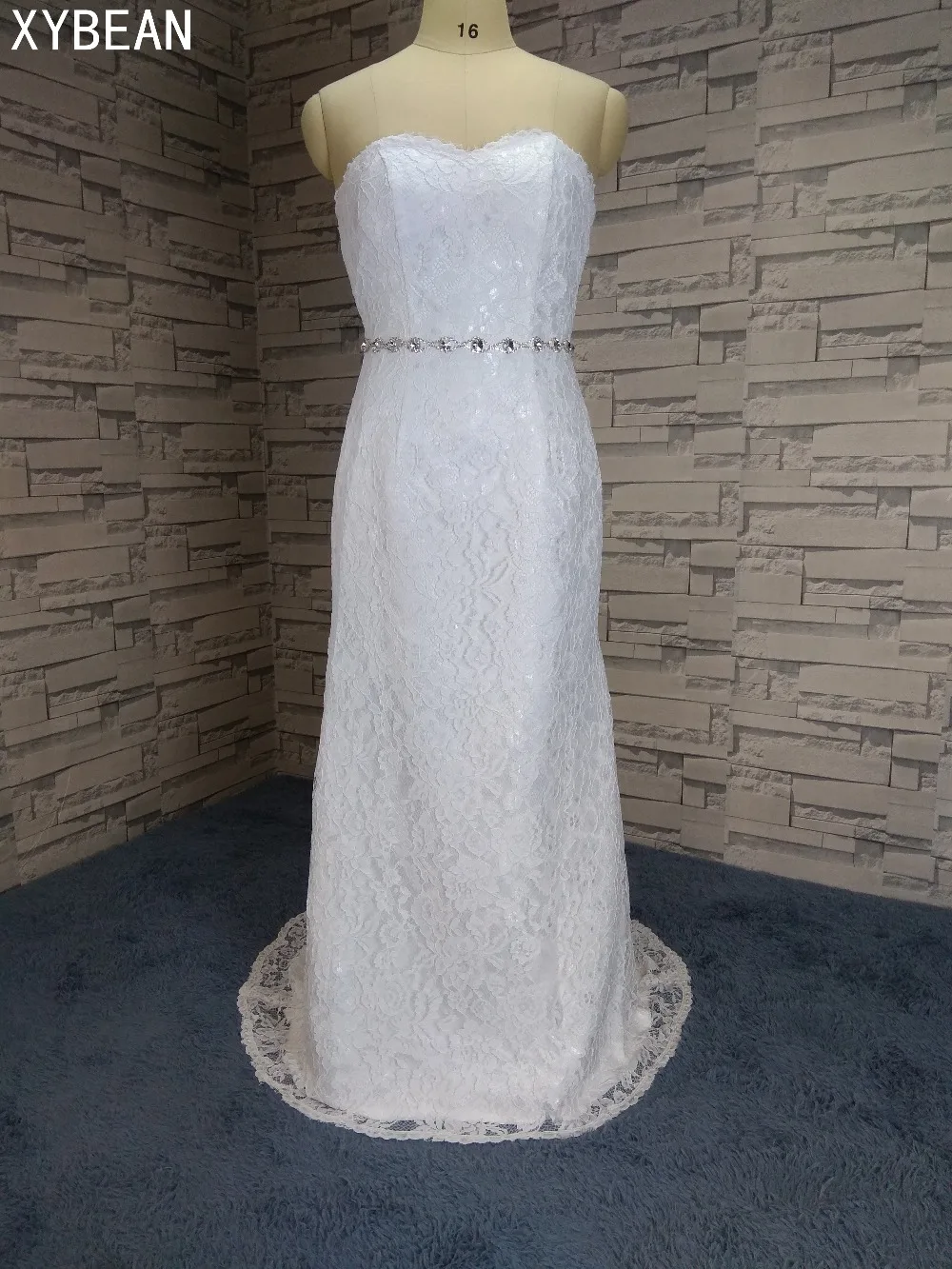 

New Free Shipping Beach Beading Sashes White Ivory Wedding Dresses
