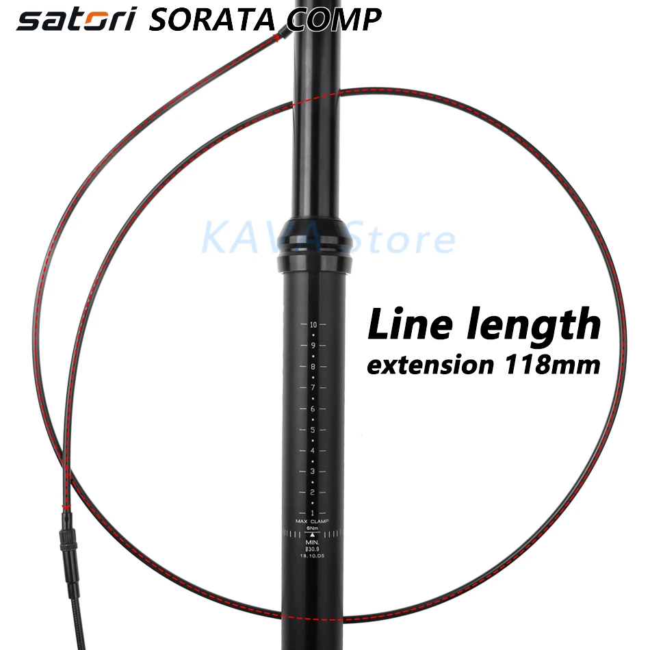 Satori регулируемая высота Подседельный штырь пипетка 125 мм Дорожный штырь для велосипеда MTB внешняя направляющая 30,9 мм 31,6 440 дистанционный Подседельный штырь kindshock