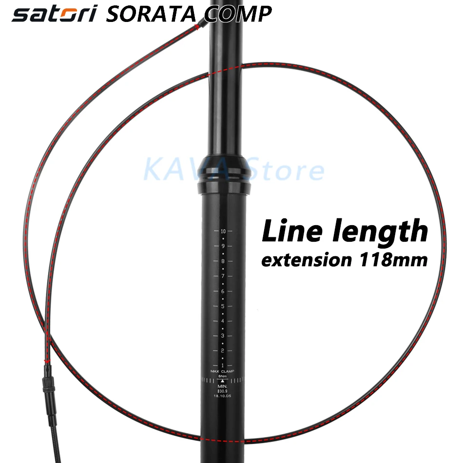Smori altura ajustable tija cuentagotas 125mm viaje post bicicleta MTB ruteo externo 30,9mm 31,6 440 poste de asiento remoto kindshock - 6