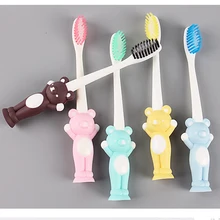 4 шт./компл. дети милый мультфильм медведь зубная щетка Дети гигиена полости рта мягкая щетина уход за зубами Чистящая Щетка зубные щетки