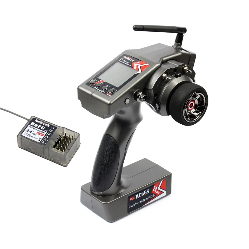 

RadioLink RC6GS Remote Controller Receiver 2.4G 6CH Transmitter with R6FG Gyro Inside Receiver for RC Car Boat