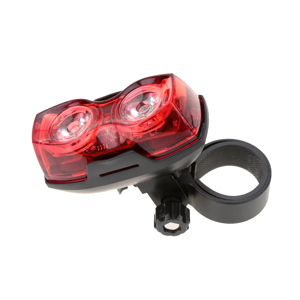 Discount 1PC New Cycling 2 LED Flashing Light Lamp Safety Back Rear Tail Light Road Bike Mountain Bicycle Warning Light Of Bicycle Tool 1