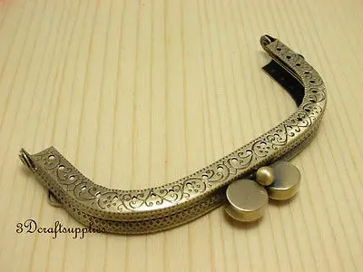 metal clasp frame for sewing bag purse 3 1/2 inch anti bronze A43 | Багаж и сумки