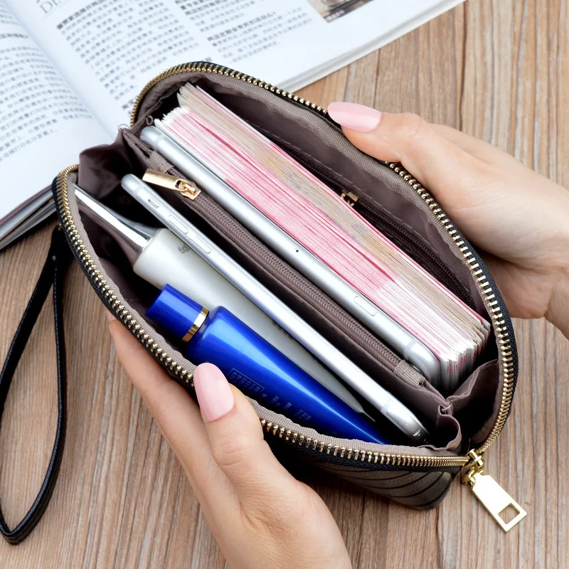 Wallets Women Long Zipper Luxury Brand Leather Coin Purses Tassel Design Clutch Wallets Female Money Bag Credit Card Holder  447
