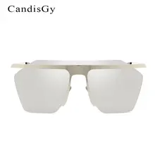 2017 Nuevo Piloto Moda Steampunk Hueco gafas de Sol de Espejo Mujeres Hombres Diseñador de la Marca Señora de la Mujer gafas de Sol UV400 gafas de sol Sin Montura