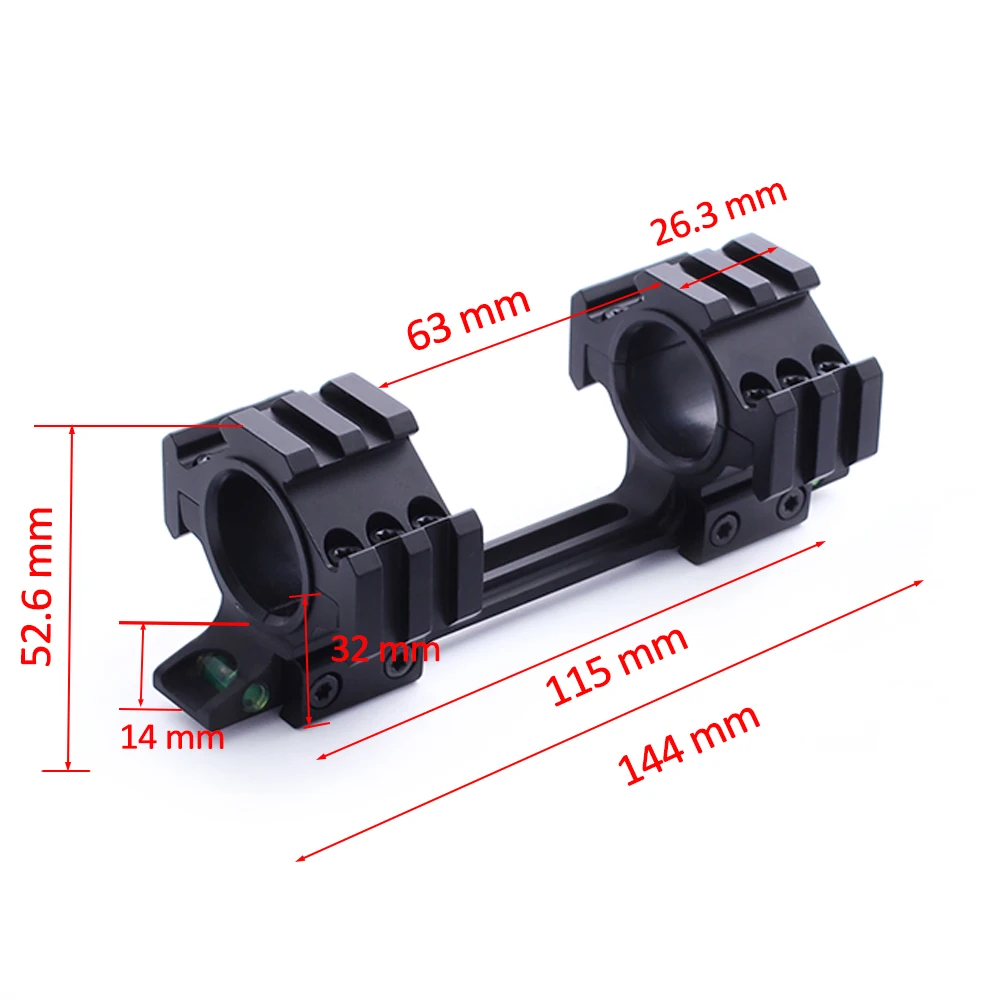 Tactical 25.4mm/30mm Adjustable Scope Rings scope Mounts With Two Bubble Level for 11mm Dovetail Rail