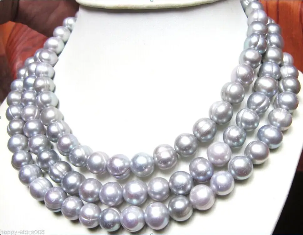 

FREE SHIPPING>>>@@ > N1663 South Sea Gray Pearl Necklace 48