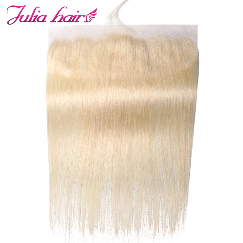 

Ali Julia Hair Blonde 613 Lace Frontal Brazilian Straight Human Hair Frontal Ear to Ear Free Part 120% Density Remy