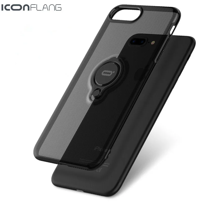 Case for iPhone 7 7 Plus ,Jet Black Soft TPU Bumper