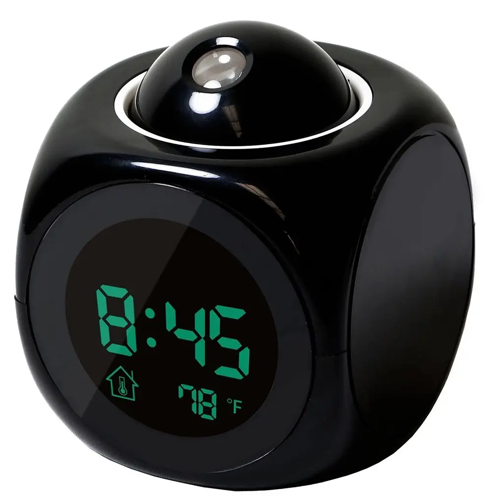 

Home Projecting Alarm Clock Large Display Time Date Temperature Projector Digital Colorful Backlight Table Clock