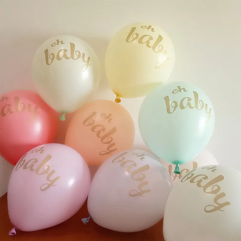 

50p 30p Customized Balloon 10inch Macarons Printing Latex Balloons Helium Baby Show Birthday Wedding Party Decor Supplies Latex