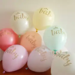 50 p 30 шары с индивидуальным дизайном 10 дюймов Macarons узорчатые латексные надувные шарики Helium Baby Show День рождения Свадебная вечеринка Декор