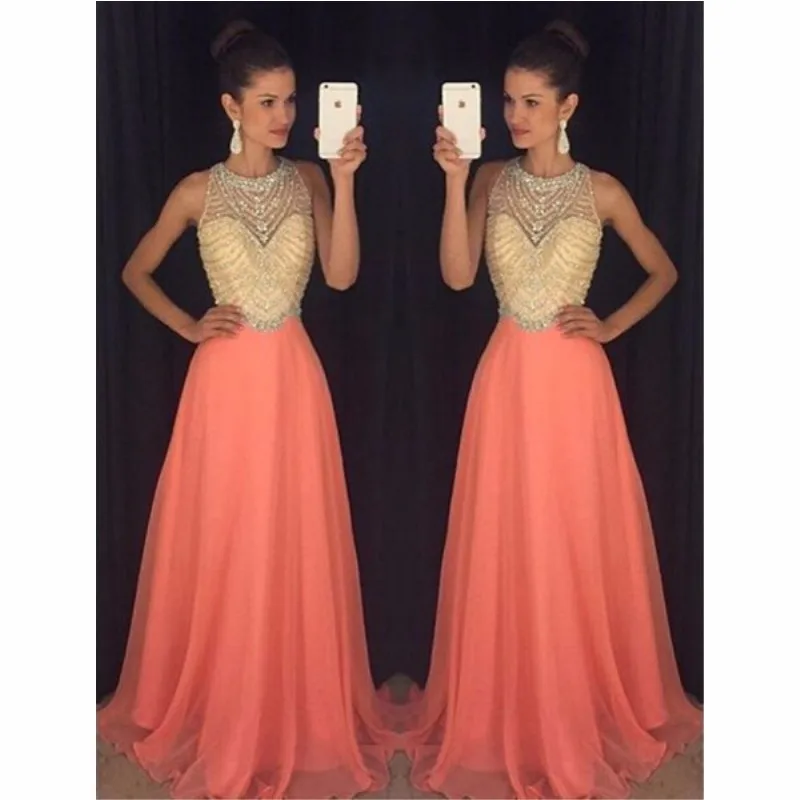 2016 Chiffon vestiti Lunghi Da Promenade Corpetto di Perline di Corallo  Graduation Abiti Del Partito Economici Vestito Homecoming Vendite  Calde|prom dresses|long prom dressesprom dress beading - AliExpress