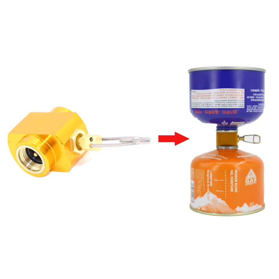 

YINGTOUMAN GAS Saver Plus Lindal Valve Canister Shifter Refill Adapter Air Vent Function Gas Burner Camping Stove Cylinders